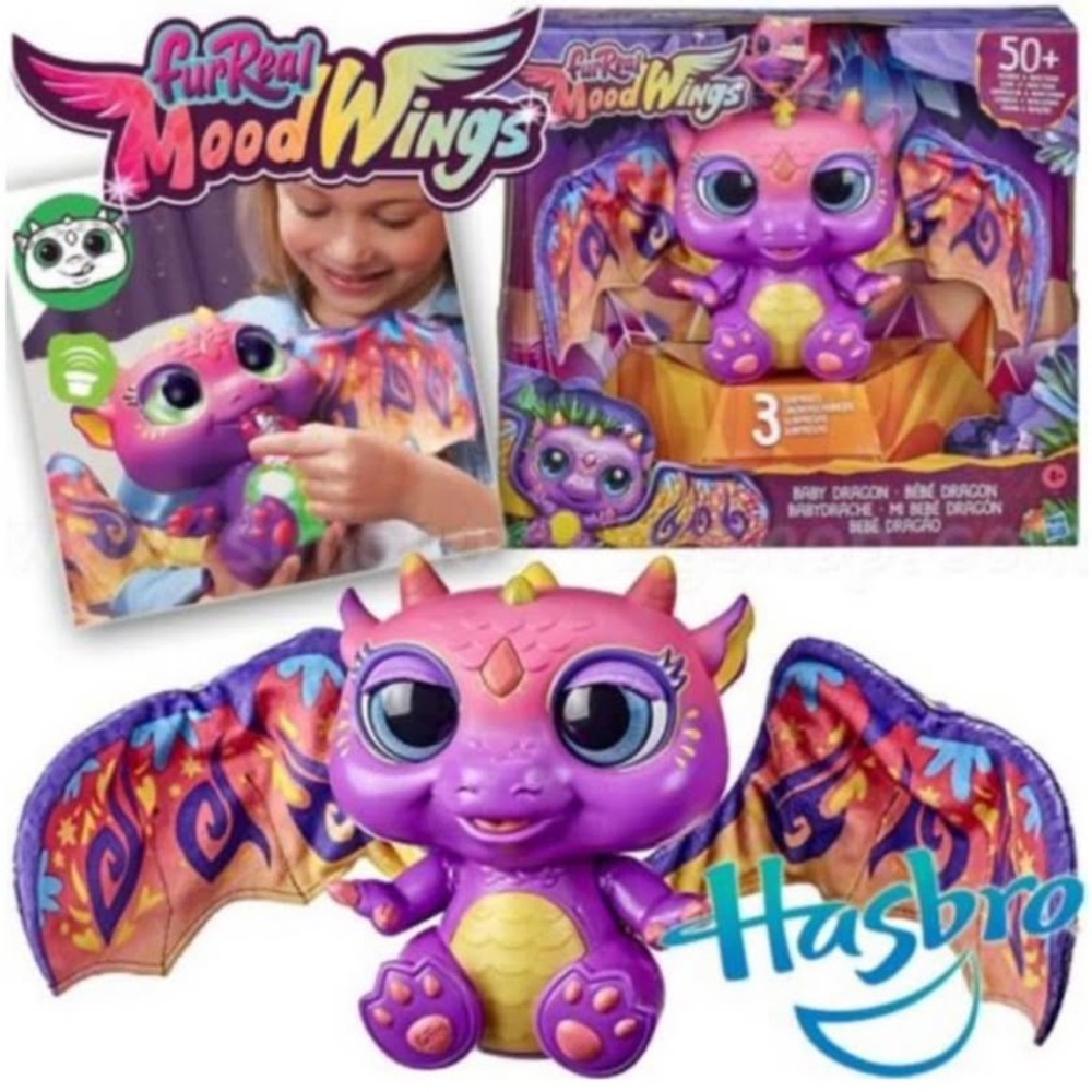 Hasbro FurReal MoodWings Dragon - Purple and Orange